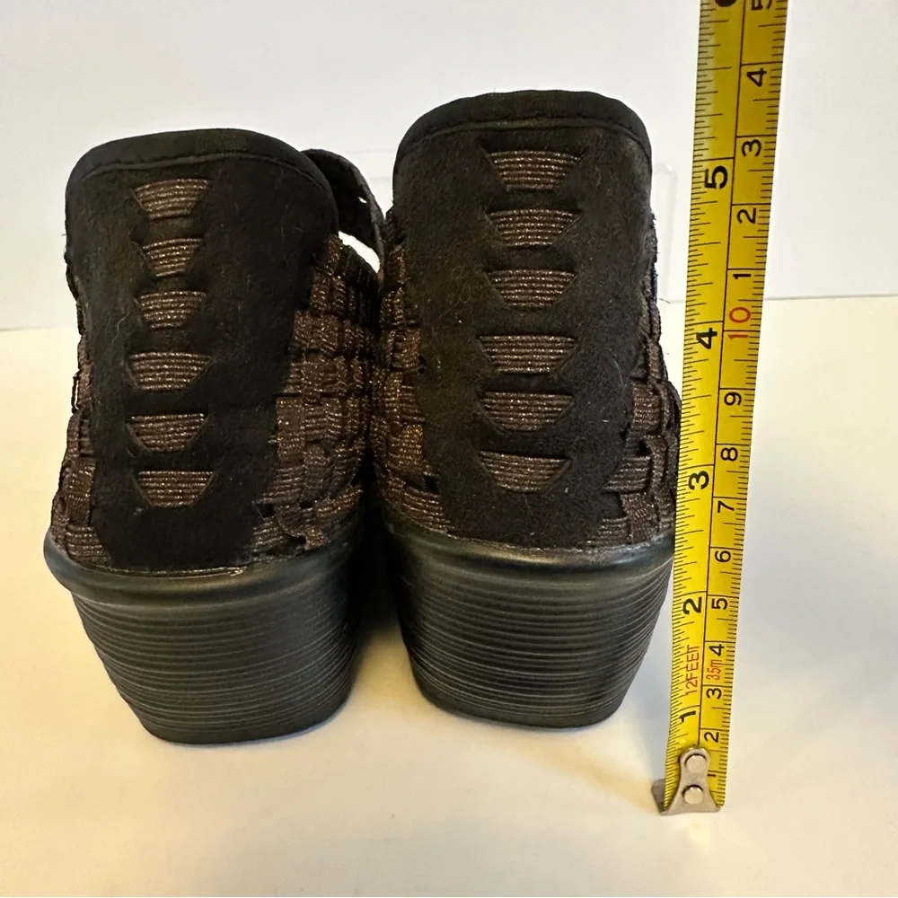 Bernie Mev Dark Brown Slip On Wedges Women’s 9.5‎